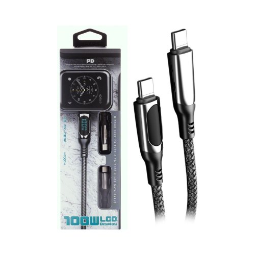 Кабель MOXOM Type-c to Type-c (MX-CB92), Black