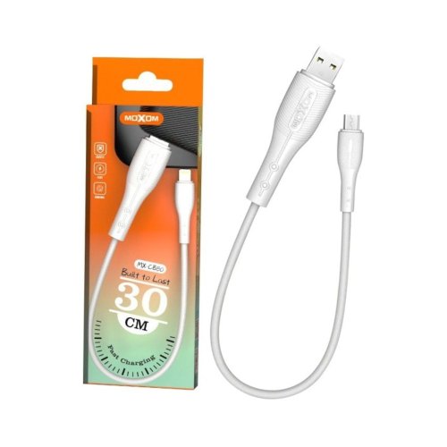 Кабель MOXOM USB to micro (MX-CB80) 30cm, White