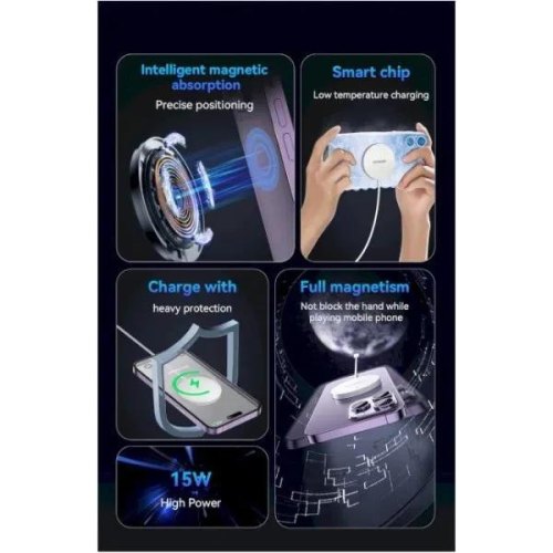 Безпровідний зарядний пристрій ESSAGER Wind 2in1 Wireless Charger 15W White (EWXCX-CF02-Z)