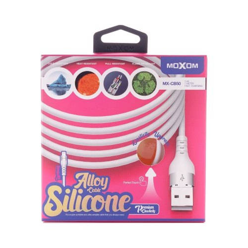 Кабель MOXOM USB to micro (MX-CB50) White
