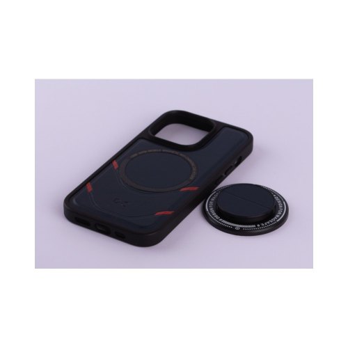 Чохол екошкіра MagSafe DC + magsafe PopSocket для iPhone 14 Pro Max, Dark Blue
