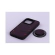 Чохол екошкіра MagSafe DC + magsafe PopSocket для iPhone 14 Pro Max, Dark Violet