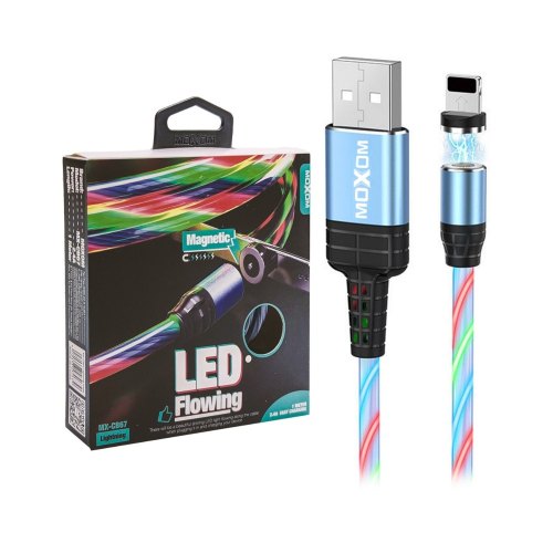 Кабель MOXOM USB to Lightning (MX-CB67) Magnetic Blue