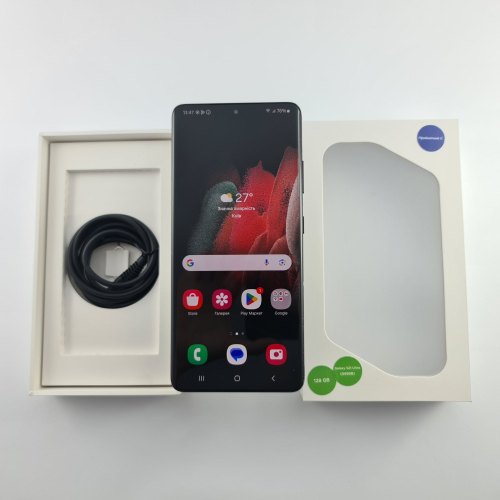 Смартфон Samsung Galaxy S21 Ultra (G998B) 128Gb Phantom Black (SM-G998BZKDSEK) USED **