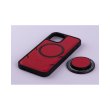 Чохол екошкіра MagSafe DC + magsafe PopSocket для iPhone 13 Pro Max, Red