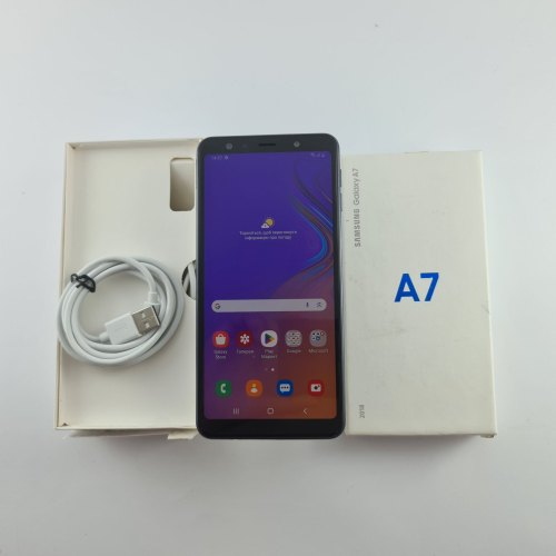 Смартфон Samsung Galaxy A7 2018 (A750F) 64Gb Black (SM-A750FZKUSEK) USED **