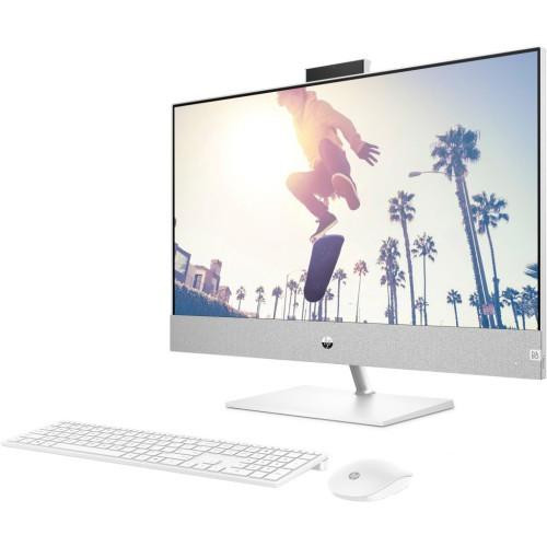 Моноблок HP Pavilion 27" FHD IPS AG, Intel i5-13400T, 16GB, F512GB, NVD1650-4, WiFi, кл+м, DOS, білий