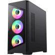 Корпус без БЖ, GameMax Destroyer TG Black, MicroATX, Mini-ITX