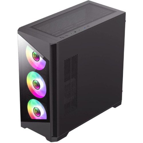 Корпус без БЖ, GameMax Destroyer TG Black, MicroATX, Mini-ITX