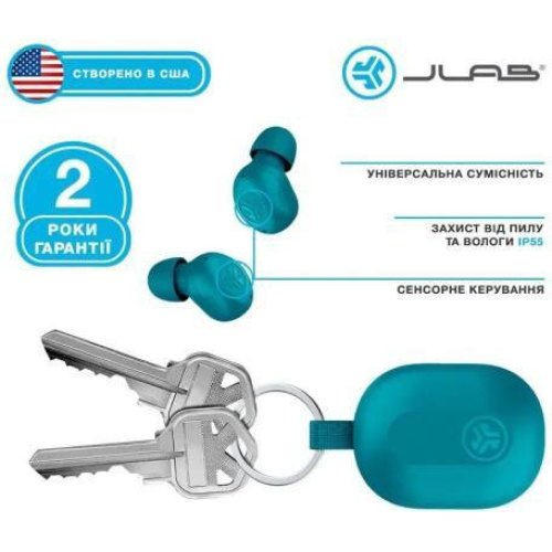 Навушники бездротові, JLab JBuds Mini True Wireless Earbuds Aqua