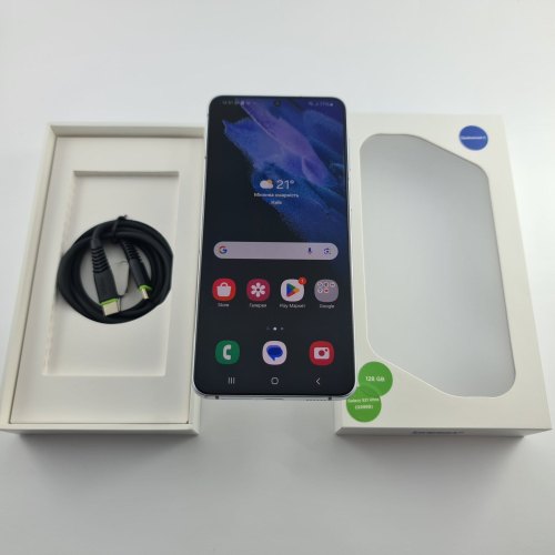Смартфон Samsung Galaxy S21 Plus (G996B) 128Gb Phantom Silver (SM-G996BZSDSEK) USED **