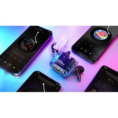 Навушники TWS Gravastar Sirius P5, Transparent Blue