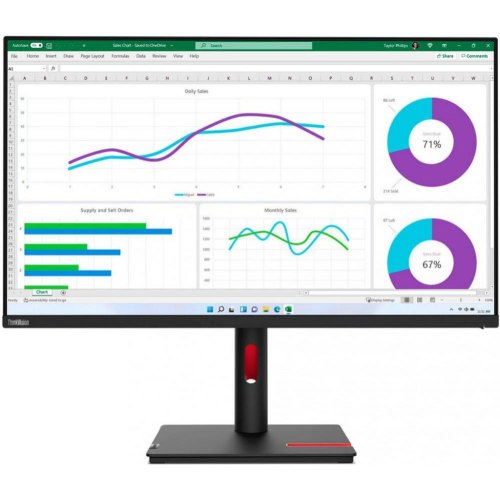 Монітор LENOVO 31.5 ThinkVision  T32h-30 (63D3GAT1UA)
