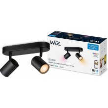 Світильник точковий накладний розумний WiZ IMAGEO Spots, 2х5W, 2200-6500K, RGB, Wi-Fi, чорний