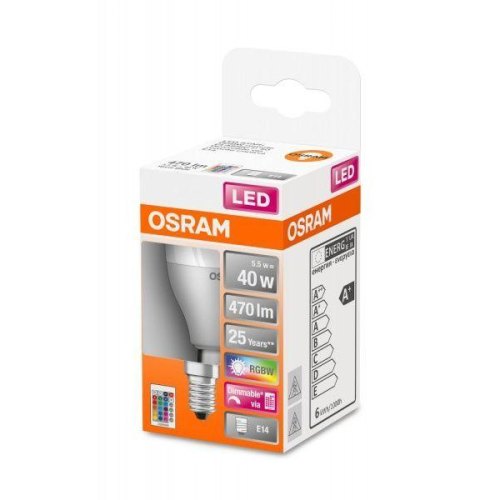 Лампа OSRAM LED Е14 RGB 5.5Вт 2700K пульт ДУ Р45 STAR