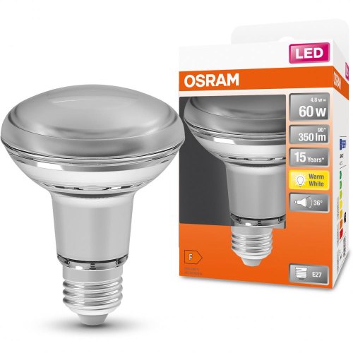 Лампа OSRAM LED E27 4.3Вт 2700К 350Лм R80 STAR