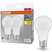 Набір ламп 2шт OSRAM LED E27 8.5Вт 2700К 806Лм A60