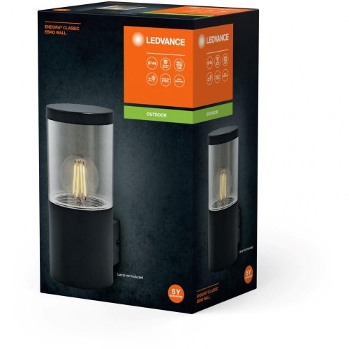 Cвітильник фасадний LEDVANCE ENDURA CLASSIC EBRO WALL E27 IP44 чорний