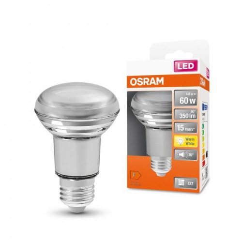 Лампа OSRAM LED E27 4.3Вт 2700К 350Лм R63 STAR