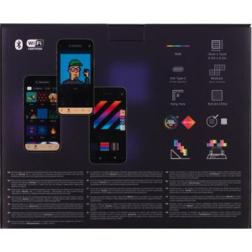 Панель Smart LED Twinkly Squares 1+5 RGB, Gen II, IP20, 16x16см, кабель білий