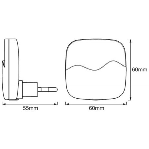 Cвітильник нічник LEDVANCE LUNETTA WAVE 0.5Вт 3000К 5Лм білий