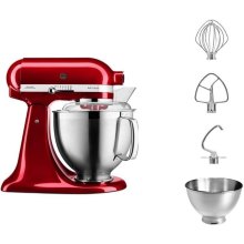 Кухонна машина KitchenAid Artisan, 4.8л, з відкидним блоком, червона (5KSM185PSEER)