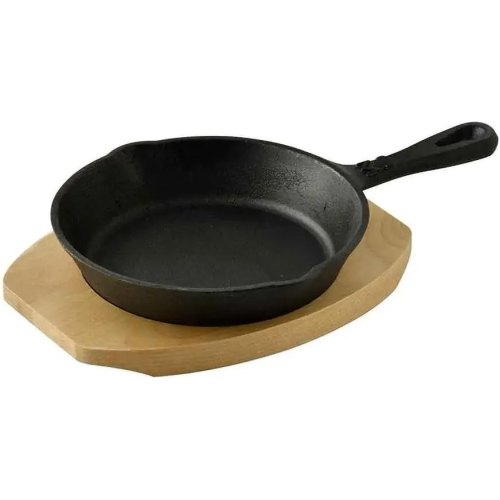 Сковорода чавунна з сервер. дошкою MasterPro Cook & share, 15.8см, 2 пред. (BGMP-3803-4)