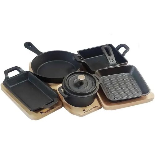 Сковорода чавунна з сервер. дошкою MasterPro Cook & share, 15.8см, 2 пред. (BGMP-3803-4)