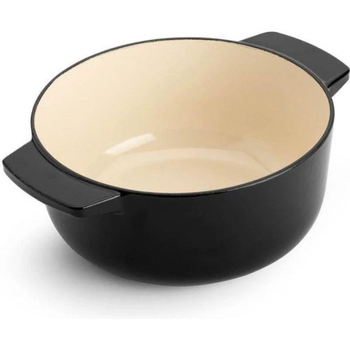 Каструля чавунна KitchenAid, 22см, 3.3л, з кришкою, чорна (CC006058-001)