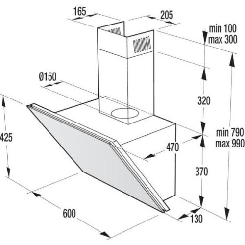 Витяжка пристінна GORENJE WHI 643 ORA-B