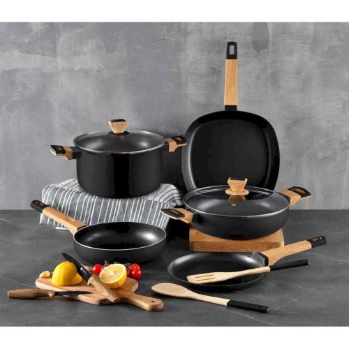 Сковорода длямлинців Bergner Earth black, 24см (BG-34626-BK)