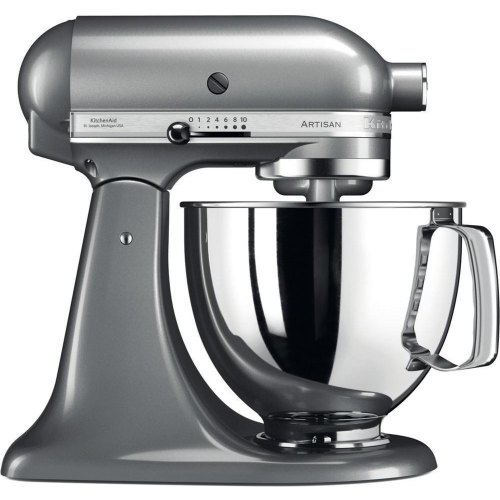 Кухонна машина KitchenAid Artisan, 4.8л, з відкидним блоком, срібляста (5KSM125ECU)
