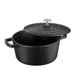 Каструля чавунна з кришкою KELA Calido, 24см, 3.8л (12471), чорна