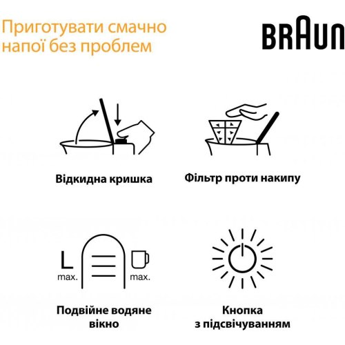 Електрочайник Braun WK 1500 WH (0X21010068)