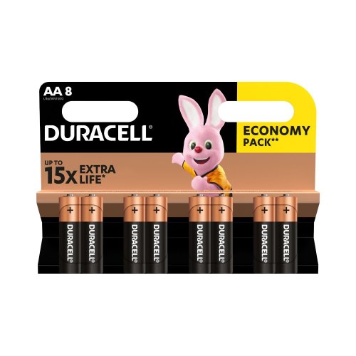 Батарейки лужні Duracell AA (LR06) MN1500 8 шт (5000394006522)