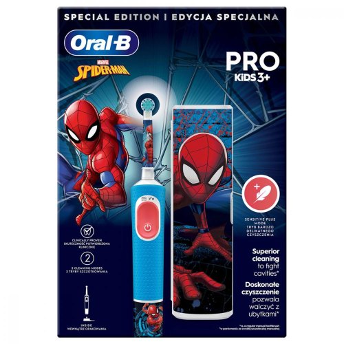 Електрична зубна щітка Braun Oral-B D103.413.2KX Spider-Man типу 3708 (3+) (80720379)