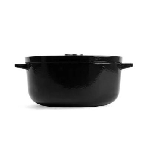 Каструля чавунна KitchenAid, 26см, 5.2л, з кришкою, чорна (CC006061-001)