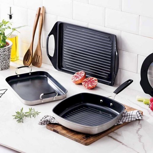 Сковорода-гриль MasterPro Smart, 28х28см, кований алюміній (BGEU-3771)