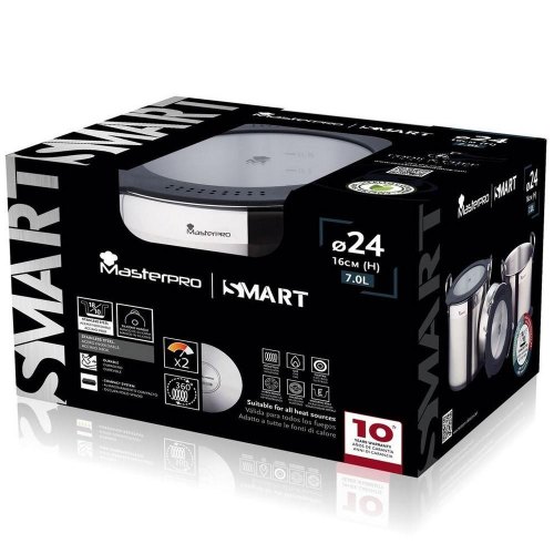 Каструля з кришкою Bergner MasterРro Smart, 24см, 7.21л (BGEU-3779)