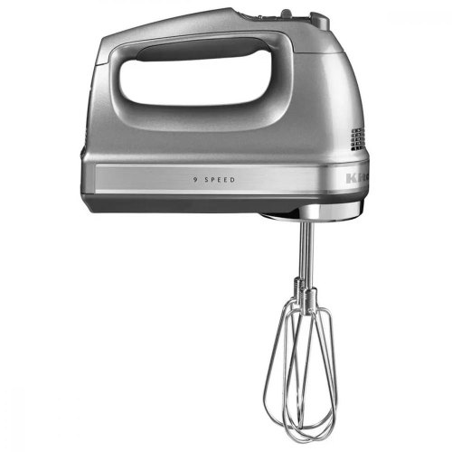 Міксер KitchenAid 5KHM9212ECU, 85Вт, ручний, 9 швидкостей, пластик, сріблястий