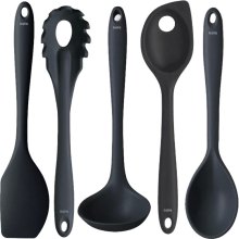 Лопатка силіконова KELA Tom, 6х29см, чорна (12622)