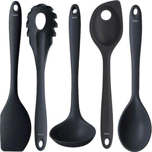 Лопатка силіконова KELA Tom, 6х29см, чорна (12622)