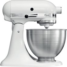 Кухонна машина KitchenAid CLASSIC 5K45SSEWH 4.3л з відкидним блоком, білий