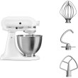 Кухонна машина KitchenAid CLASSIC 5K45SSEWH 4.3л з відкидним блоком, білий