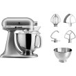 Кухонна машина KitchenAid Artisan, 4.8л, з відкидним блоком, срібляста (5KSM175PSECU)
