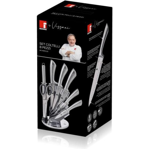 Набір ножів Bergner By vissani, з підставкою, 8 предметів (BG-39241-MM)