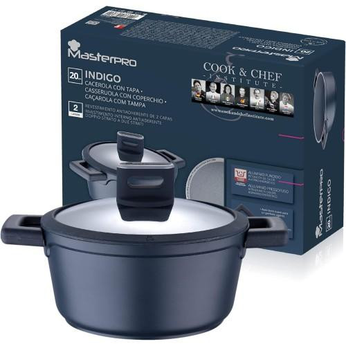Каструля MasterPro Indigo, 20см, 1.3л, з кришкою (BGMP-7978)