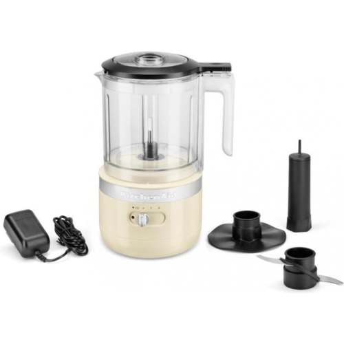 Кухонний мінікомбайн KitchenAid, 1.3л, бездротовий, кремовий (5KFCB519EAC)