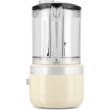Кухонний мінікомбайн KitchenAid, 1.3л, бездротовий, кремовий (5KFCB519EAC)