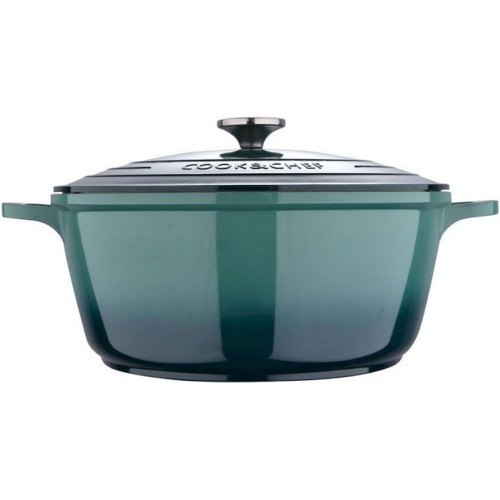 Каструля з кришкою Bergner Excalibur, зелена, 28см, 5.8л (BG-36102-GR)